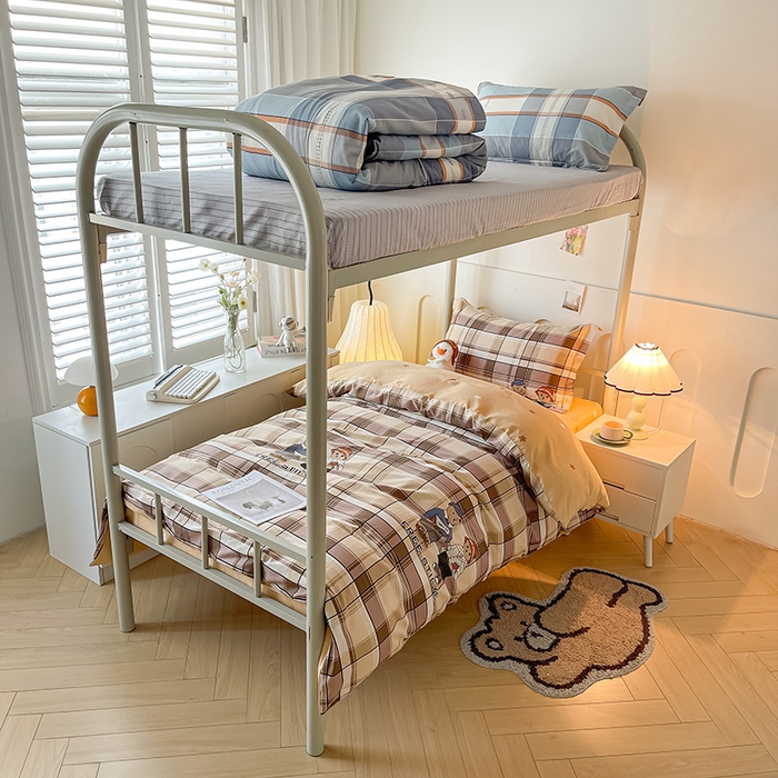 91家纺网 家纺一手货源 找家纺 慕木家纺 2025新款12868全棉印花学生上下铺三件套大礼包系列 童年时光