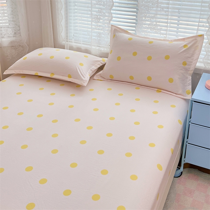 91家纺网 家纺一手货源 找家纺 梦舒羽 2025新款双层纱枕套宿舍学生单只枕芯套枕头内胆套一对装-缤纷波点 波点-向阳黄