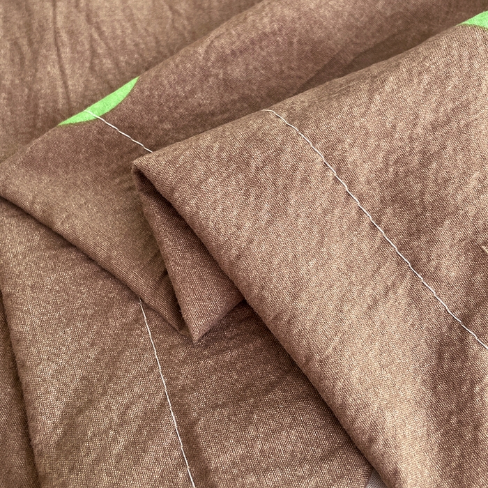 91家纺网 家纺一手货源 找家纺 梦舒羽 2025新款双层纱双人枕套情侣学生长枕芯套枕头内胆套-缤纷波点 波点-卡其绿