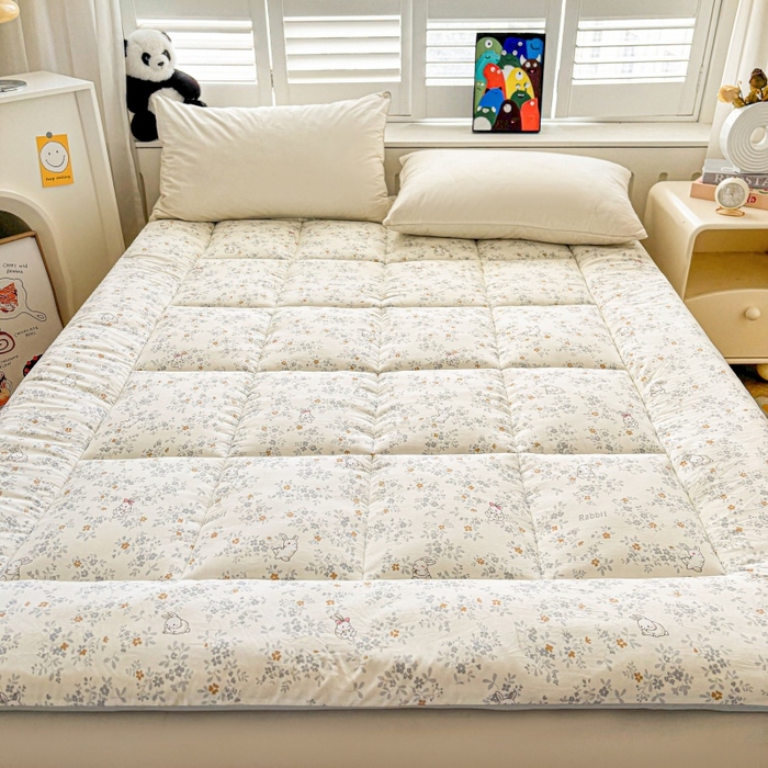 91家纺网 家纺一手货源 找家纺 魅图家纺 2025新款A类云朵棉印花棉花软床垫床褥子 小兔乖乖