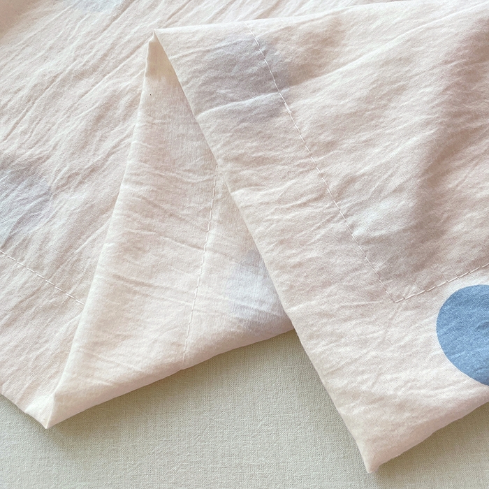 91家纺网 家纺一手货源 找家纺 梦舒羽 2025新款双层纱双人枕套情侣学生长枕芯套枕头内胆套-缤纷波点 波点-浅天蓝