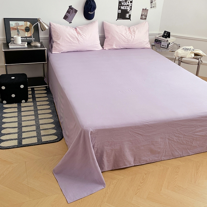 91家纺网 家纺一手货源 找家纺 梦卓家纺 2025爆款ins风超柔褶皱亲肤磨毛水洗棉四件套 粉果气泡