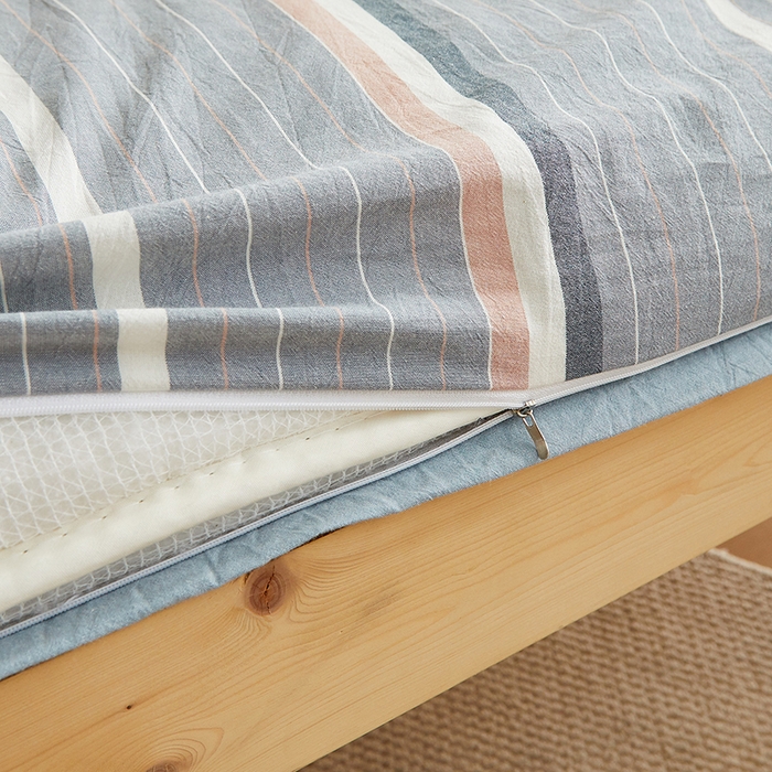 91家纺网 家纺一手货源 找家纺 2024新款水洗棉可拆洗棉花学生床垫床褥垫褥子床垫 流年灰