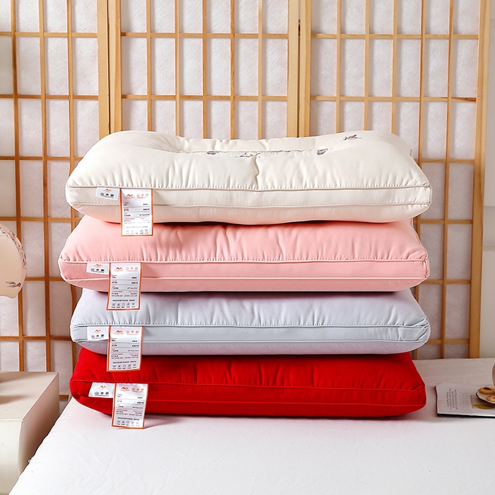 91家纺网 家纺一手货源 找家纺 （总）怡薇格枕芯 2025新款亲肤蝴蝶刺绣糯糯棉护颈枕头枕芯