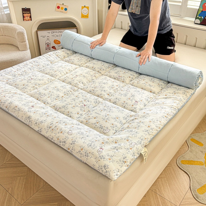 91家纺网 家纺一手货源 找家纺 魅图家纺 2025新款A类云朵棉印花棉花软床垫床褥子 小兔乖乖