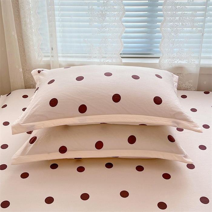 91家纺网 家纺一手货源 找家纺 （总）梦舒羽 2025新款双层纱枕套宿舍学生单只枕芯套枕头内胆套一对装-缤纷波点