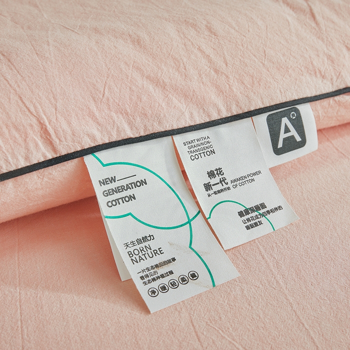 91家纺网 家纺一手货源 找家纺 熙宴家纺 2025新款水洗棉嵌绳款100%新疆棉花被 粉玉