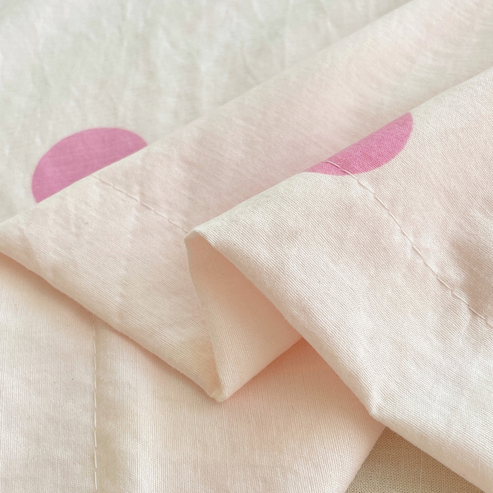 91家纺网 家纺一手货源 找家纺 梦舒羽 2025新款双层纱双人枕套情侣学生长枕芯套枕头内胆套-缤纷波点 波点-樱花粉