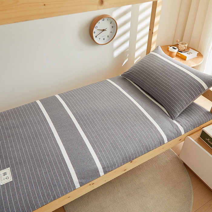 91家纺网 家纺一手货源 找家纺 2024新款水洗棉可拆洗棉花学生床垫床褥垫褥子床垫 灰白条