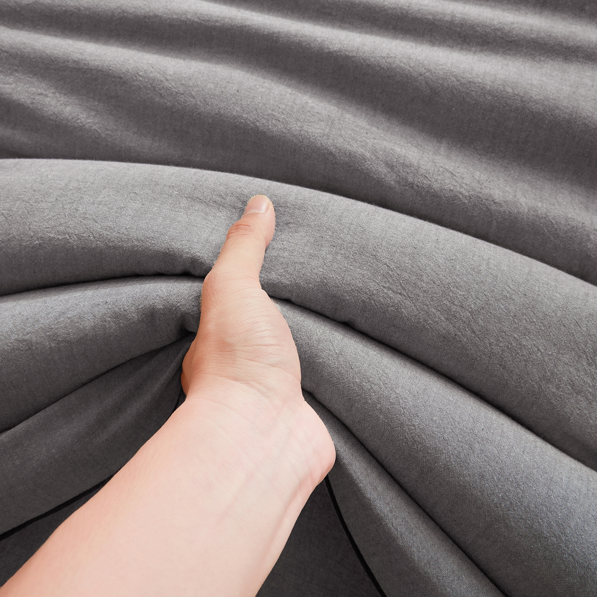 91家纺网 家纺一手货源 找家纺 熙宴家纺 2025新款水洗棉嵌绳款100%新疆棉花被 石灰