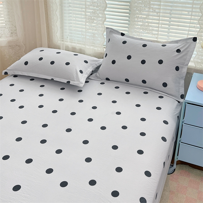 91家纺网 家纺一手货源 找家纺 梦舒羽 2025新款双层纱枕套宿舍学生单只枕芯套枕头内胆套一对装-缤纷波点 波点-至尊黑