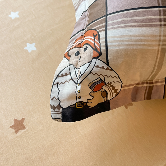 91家纺网 家纺一手货源 找家纺 慕木家纺 2025新款12868全棉印花学生上下铺三件套大礼包系列 童年时光