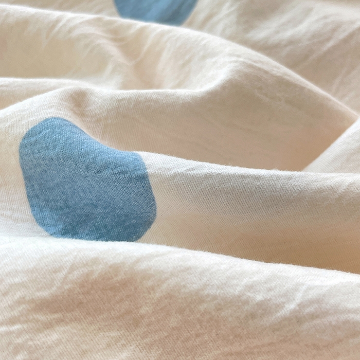 91家纺网 家纺一手货源 找家纺 梦舒羽 2025新款双层纱双人枕套情侣学生长枕芯套枕头内胆套-缤纷波点 波点-浅天蓝