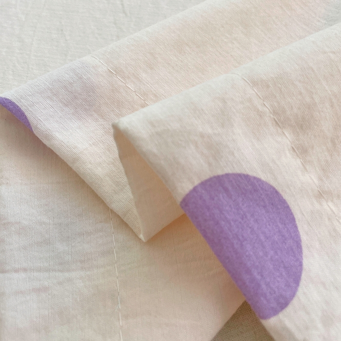 91家纺网 家纺一手货源 找家纺 梦舒羽 2025新款双层纱双人枕套情侣学生长枕芯套枕头内胆套-缤纷波点 波点-星黛紫