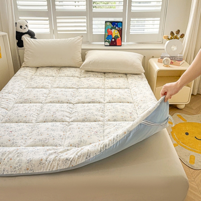 91家纺网 家纺一手货源 找家纺 魅图家纺 2025新款A类云朵棉印花棉花软床垫床褥子 小兔乖乖