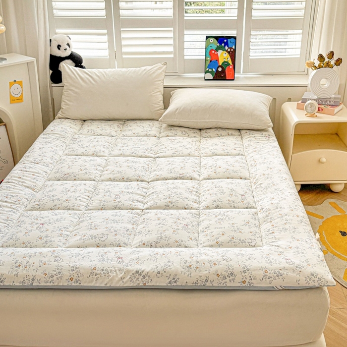 91家纺网 家纺一手货源 找家纺 魅图家纺 2025新款A类云朵棉印花棉花软床垫床褥子 小兔乖乖