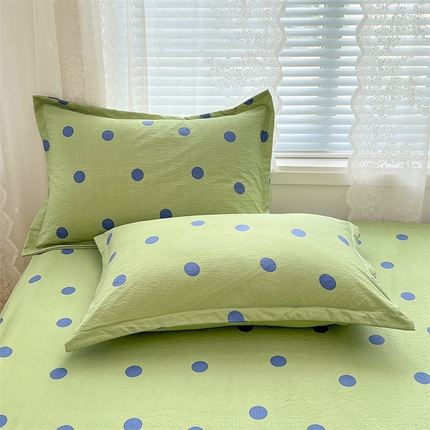 梦舒羽 2025新款双层纱枕套宿舍学生单只枕芯套枕头内胆套一对装-缤纷波点 波点-布鲁蓝