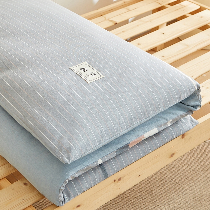 91家纺网 家纺一手货源 找家纺 2024新款水洗棉可拆洗棉花学生床垫床褥垫褥子床垫 流年灰