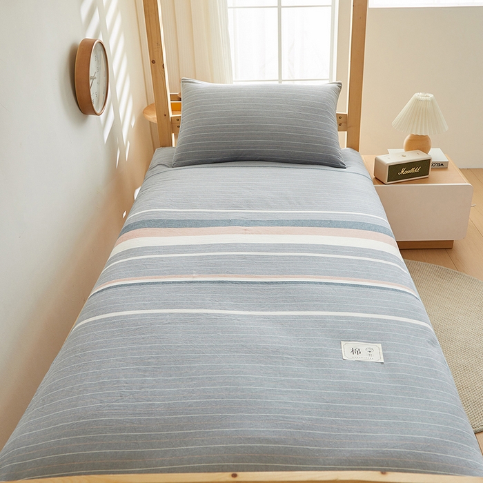 91家纺网 家纺一手货源 找家纺 2024新款水洗棉可拆洗棉花学生床垫床褥垫褥子床垫 流年灰