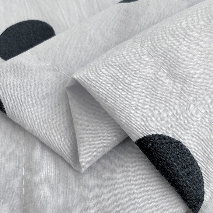 91家纺网 家纺一手货源 找家纺 梦舒羽 2025新款双层纱双人枕套情侣学生长枕芯套枕头内胆套-缤纷波点 波点-至尊黑