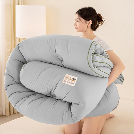 恋之巢家纺 2025新款全棉大豆蛋白纤维冬被婚庆被子被芯春秋被直播外贸批发  高级灰