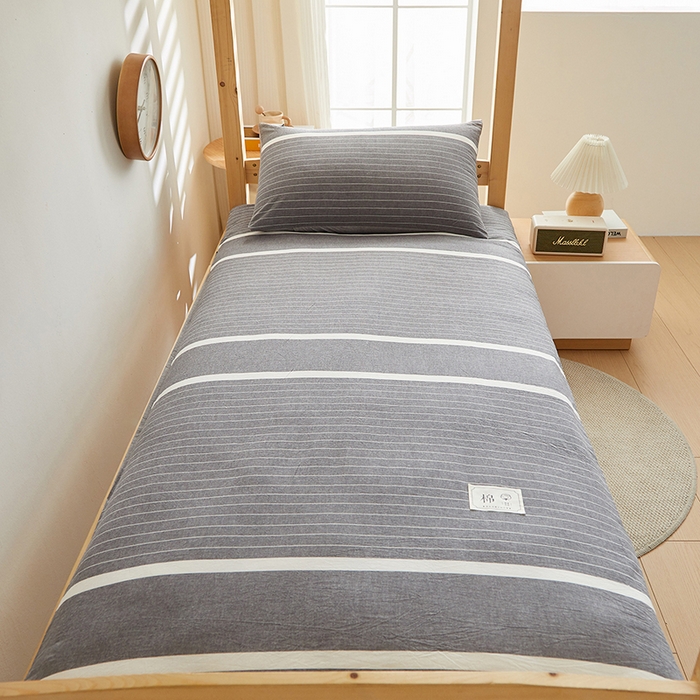 91家纺网 家纺一手货源 找家纺 2024新款水洗棉可拆洗棉花学生床垫床褥垫褥子床垫 灰白条