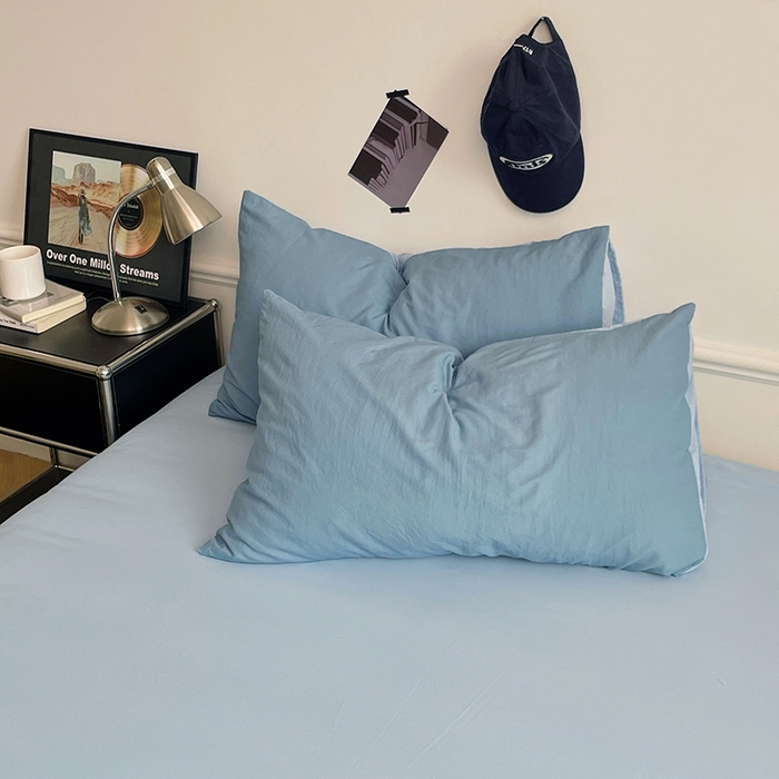 91家纺网 家纺一手货源 找家纺 梦卓家纺 2025爆款ins风超柔褶皱亲肤磨毛水洗棉四件套 绵绵豆冰