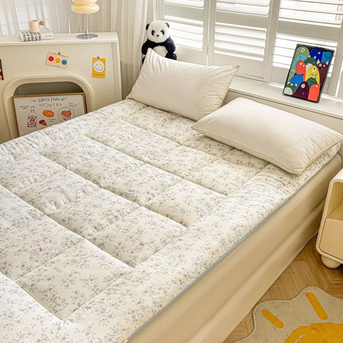 91家纺网 家纺一手货源 找家纺 魅图家纺 2025新款A类云朵棉印花棉花软床垫床褥子 小兔乖乖