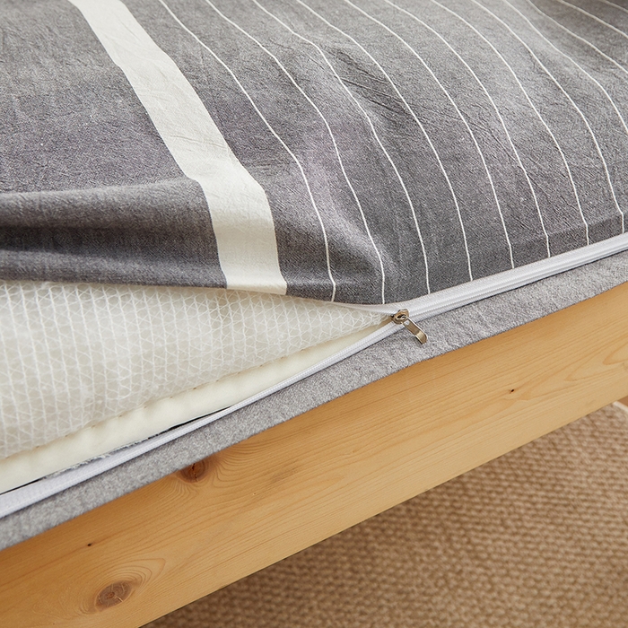 91家纺网 家纺一手货源 找家纺 2024新款水洗棉可拆洗棉花学生床垫床褥垫褥子床垫 灰白条