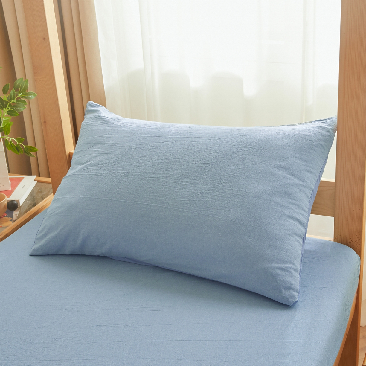 91家纺网 家纺一手货源 找家纺 熙宴家纺 2025新款水洗棉嵌绳款100%新疆棉花被 雾蓝