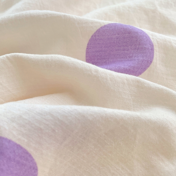 91家纺网 家纺一手货源 找家纺 梦舒羽 2025新款双层纱双人枕套情侣学生长枕芯套枕头内胆套-缤纷波点 波点-星黛紫