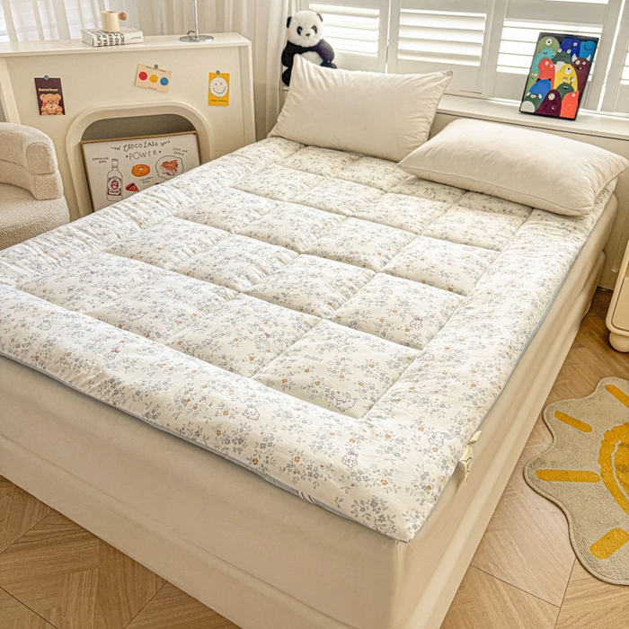 91家纺网 家纺一手货源 找家纺 魅图家纺 2025新款A类云朵棉印花棉花软床垫床褥子 小兔乖乖