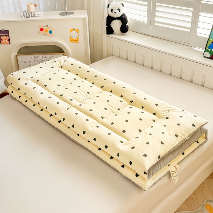 91家纺网 家纺一手货源 找家纺 魅图家纺 2025新款A类云朵棉印花棉花软床垫床褥子 爱心