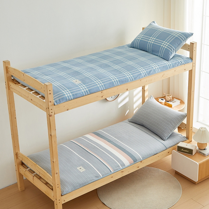 91家纺网 家纺一手货源 找家纺 2024新款水洗棉可拆洗棉花学生床垫床褥垫褥子床垫 流年灰