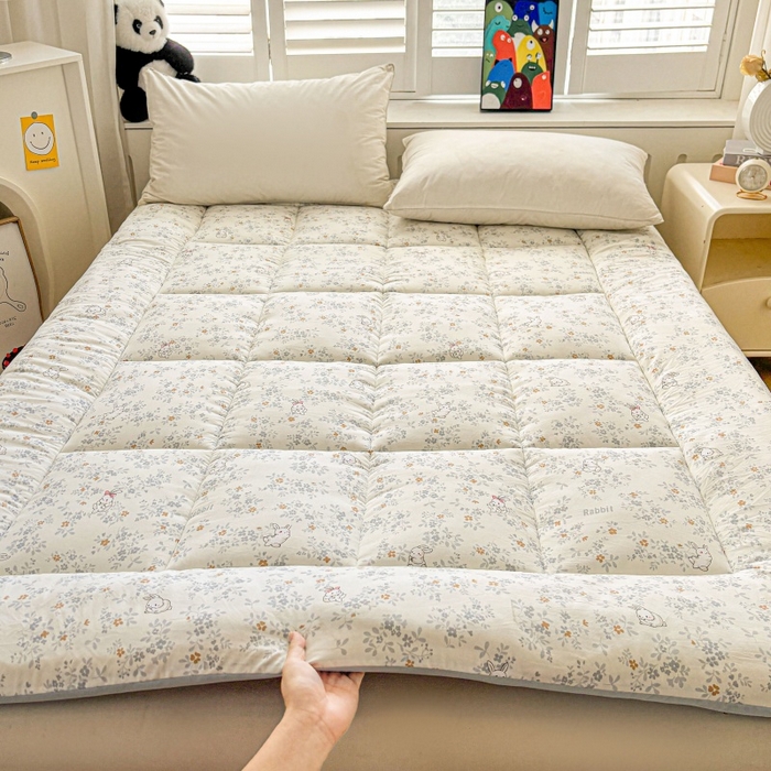 91家纺网 家纺一手货源 找家纺 魅图家纺 2025新款A类云朵棉印花棉花软床垫床褥子 小兔乖乖