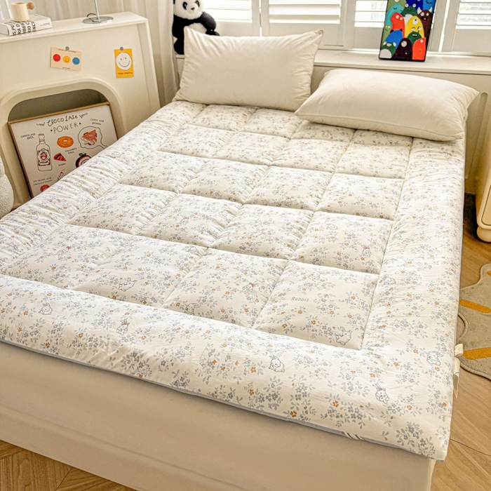 91家纺网 家纺一手货源 找家纺 魅图家纺 2025新款A类云朵棉印花棉花软床垫床褥子 小兔乖乖