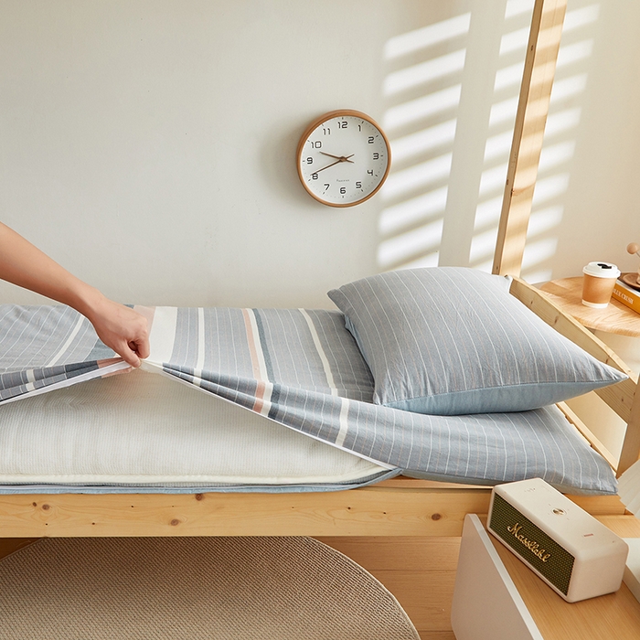 91家纺网 家纺一手货源 找家纺 2024新款水洗棉可拆洗棉花学生床垫床褥垫褥子床垫 流年灰