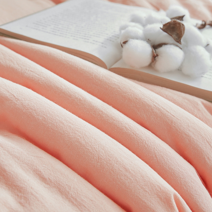 91家纺网 家纺一手货源 找家纺 熙宴家纺 2025新款水洗棉嵌绳款100%新疆棉花被 粉玉