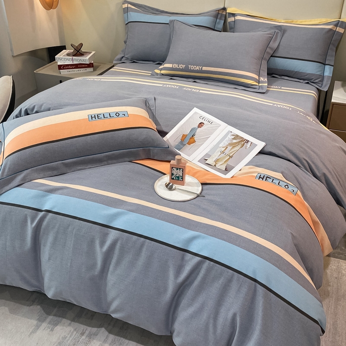 91家纺网 家纺一手货源 找家纺 莱通家纺 2025新款新疆棉加厚生态磨毛印花四件套 致青春