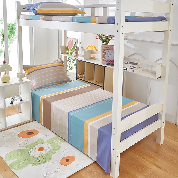 91家纺网 家纺一手货源 找家纺 安逸家纺 2024新款全棉学生三件套纯棉学生宿舍三件套 米兰印象