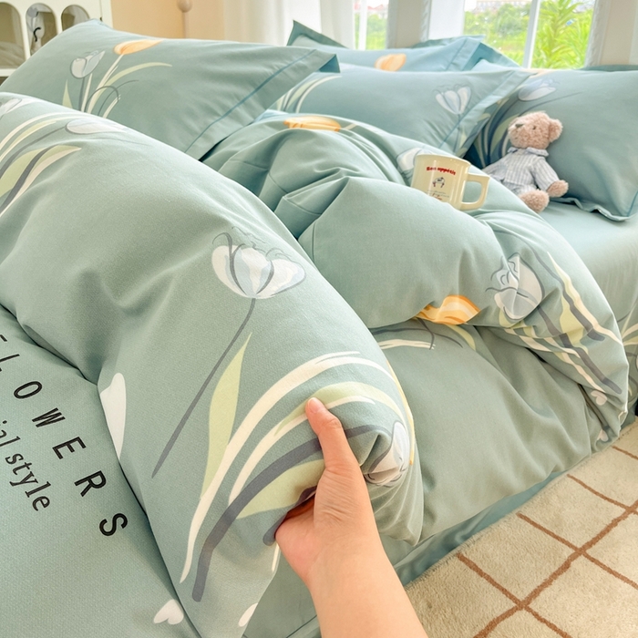 91家纺网 家纺一手货源 找家纺 莱通家纺 2025新款新疆棉加厚生态磨毛印花单被套 郁见未来