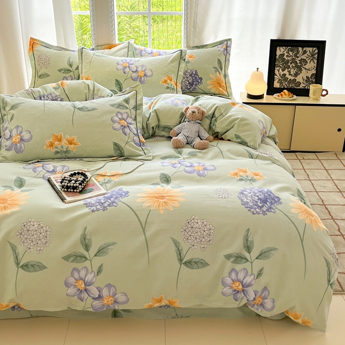 91家纺网 家纺一手货源 找家纺 莱通家纺 2025新款新疆棉加厚生态磨毛印花单被套 安娜