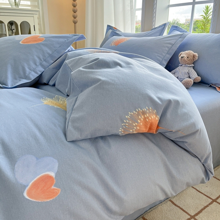 91家纺网 家纺一手货源 找家纺 莱通家纺 2025新款新疆棉加厚生态磨毛印花单被套 浅韵