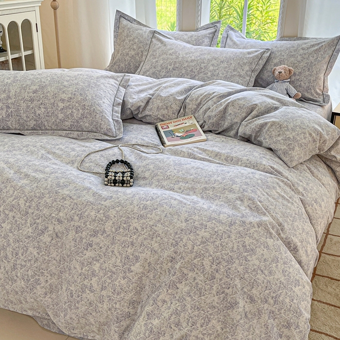 91家纺网 家纺一手货源 找家纺 莱通家纺 2025新款新疆棉加厚生态磨毛印花单被套 月影