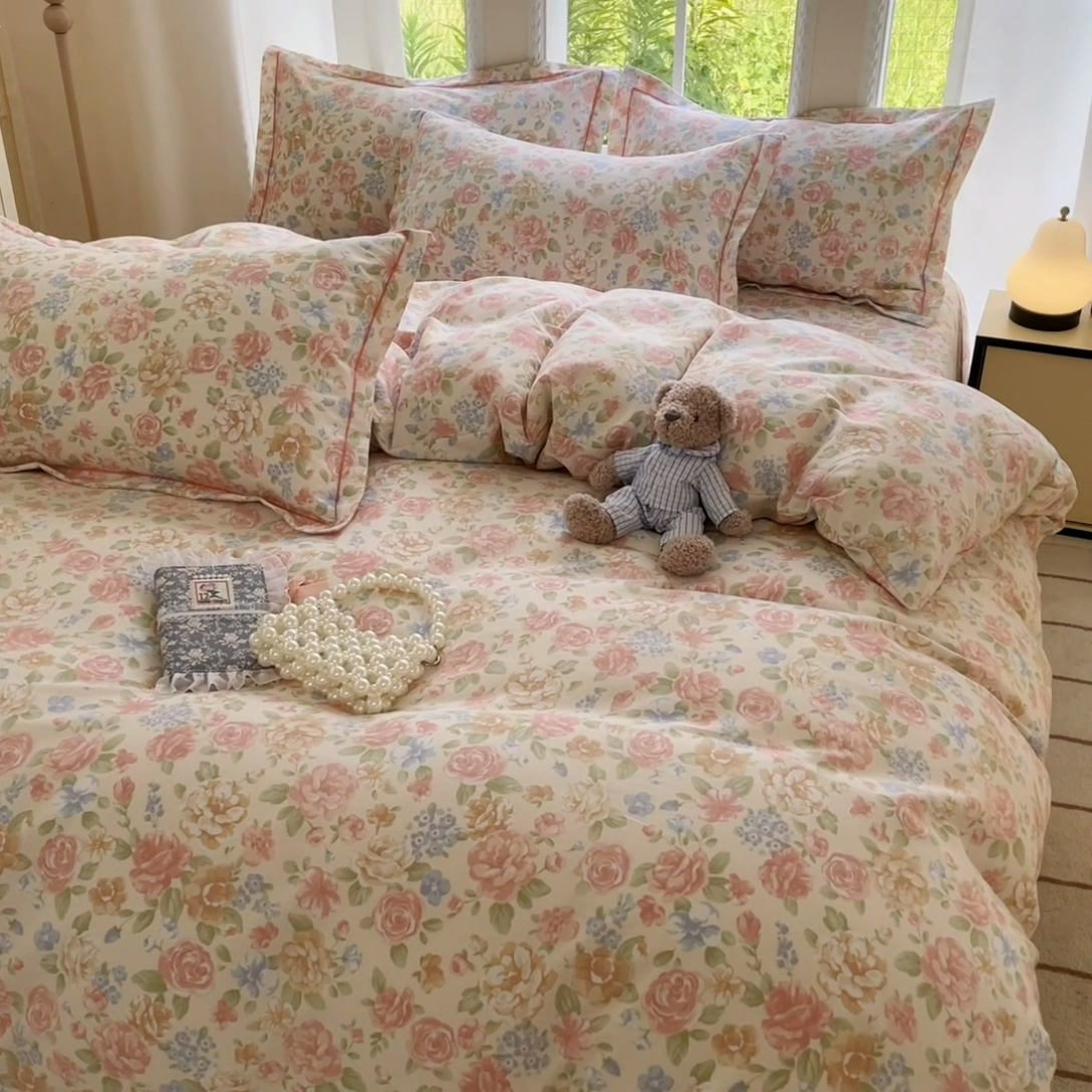 91家纺网 家纺一手货源 找家纺 莱通家纺 2025新款新疆棉加厚生态磨毛印花单被套 花恋