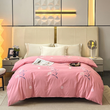 凌鼎 2025新款喷气加厚磨毛单被套 春恋序曲粉