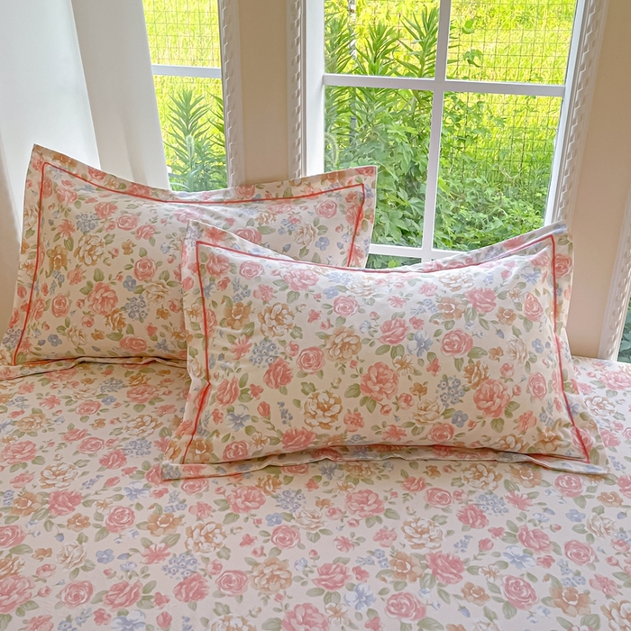 91家纺网 家纺一手货源 找家纺 莱通家纺 2025新款新疆棉加厚生态磨毛印花单枕套 花恋