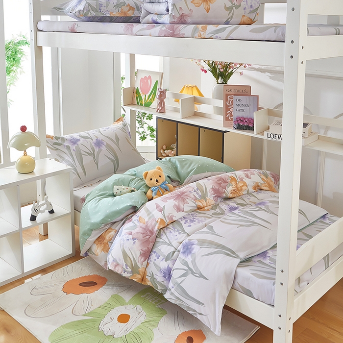 91家纺网 家纺一手货源 找家纺 安逸家纺 2024新款全棉学生三件套纯棉学生宿舍三件套 桂馥兰香