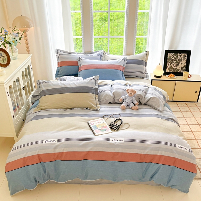 91家纺网 家纺一手货源 找家纺 莱通家纺 2025新款新疆棉加厚生态磨毛印花单被套 万华镜