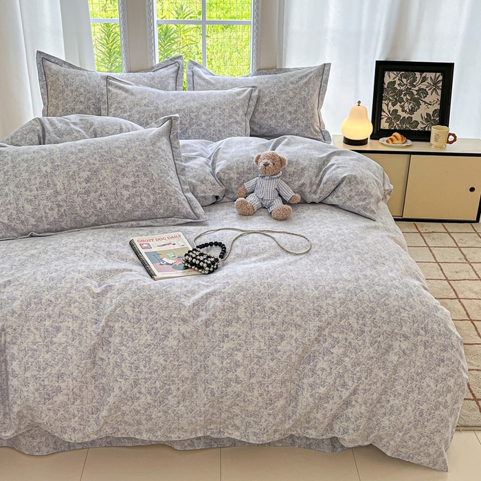 91家纺网 家纺一手货源 找家纺 莱通家纺 2025新款新疆棉加厚生态磨毛印花单被套 月影